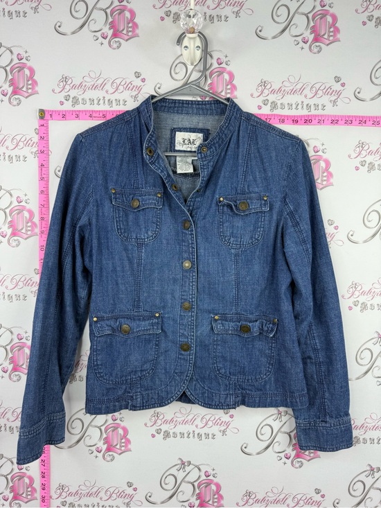 Live a Little Jackets & Blazers - Live a Little jacket blazer Jean button up Denim Blazer Jacket - Blue